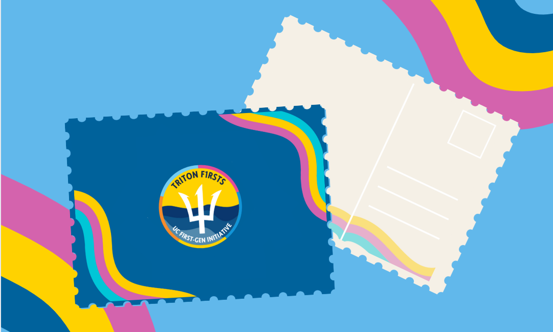Triton First postcard with logo